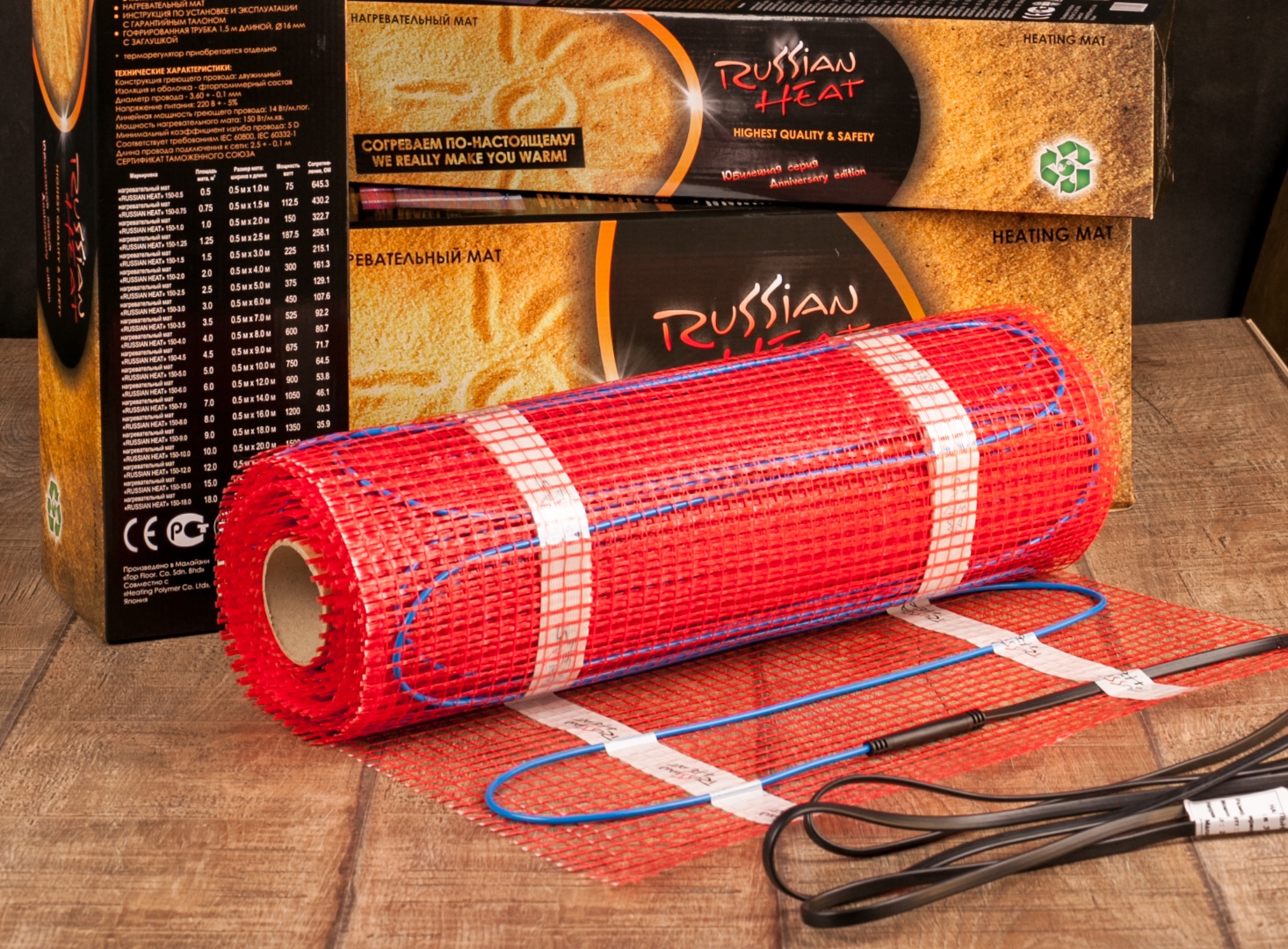 Нагревательный мини-мат двухжильный Russian Heat (1,5 кв.м.)